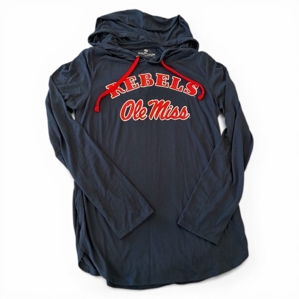 Colosseum Ole Miss Rebels Hoodie Women’s Size Medium Navy NWT Hotty Toddy
